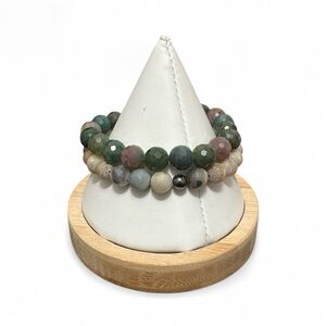 TOURMALINE & QUARTZ BRACELET SET